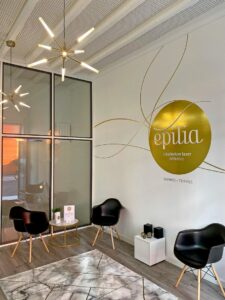 Épilia Centre d’esthétique - Signalétique intérieure et extérieure par Néodia